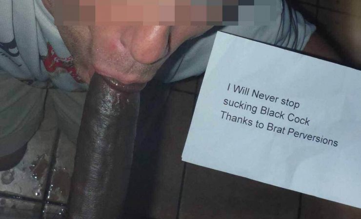 fag loves bbc at the gloryhole