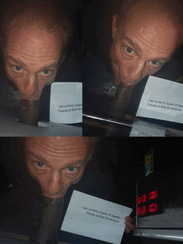 BBC gay faggot suck dick at gloryhole