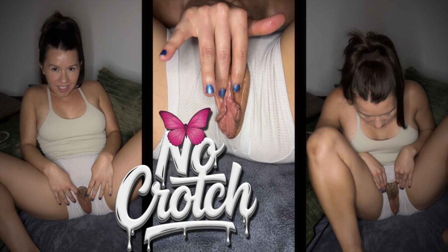 MissBratDom playing with her hairy pussy while wearing crotchless boxers