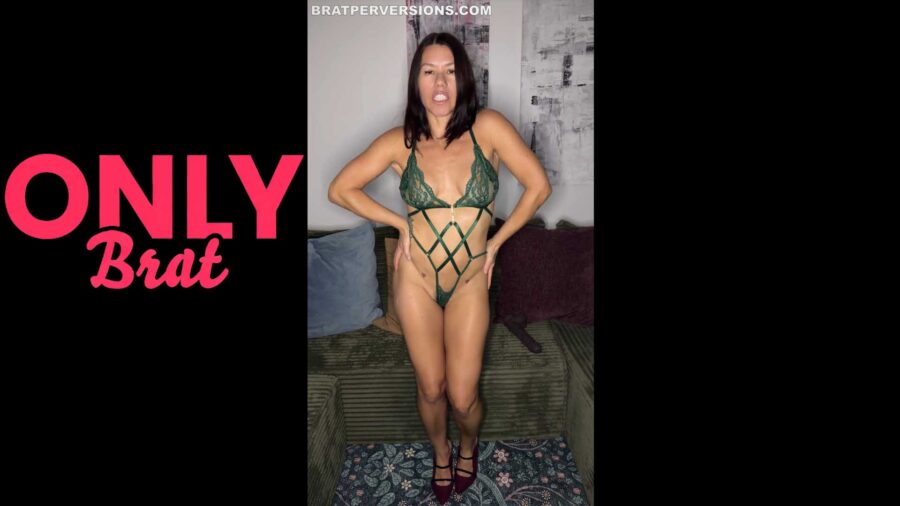 Feminine sissy locked in lingerie, hands busy gooning during guided bra and panties training